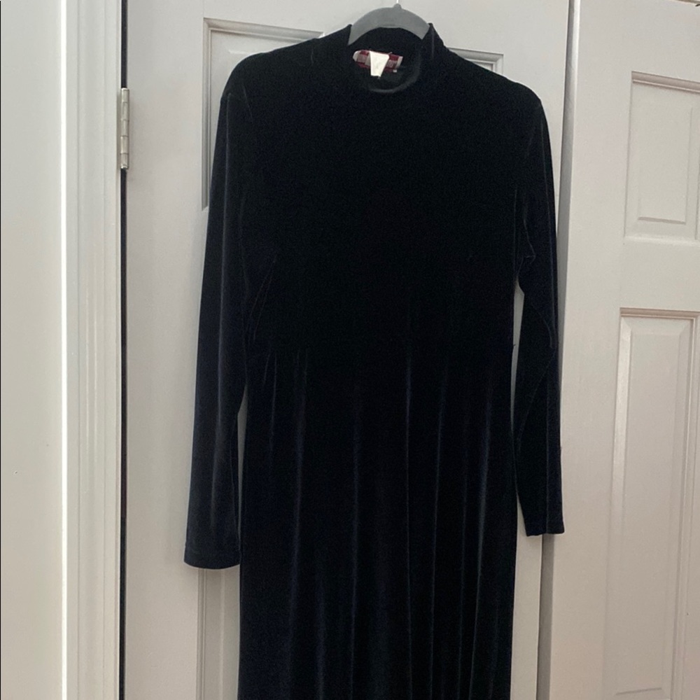 Vintage mock neck velvet maxi dress - Picture 5 of 5